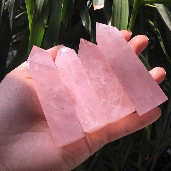 Rose Quartz Points Wand-Natural Spiritual Meditati - Picture 2 of 4